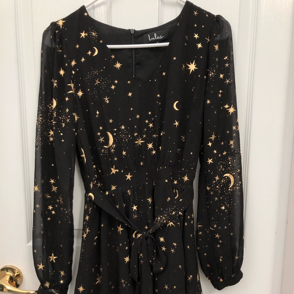 Black Lulu’s Dress with Gold Stars